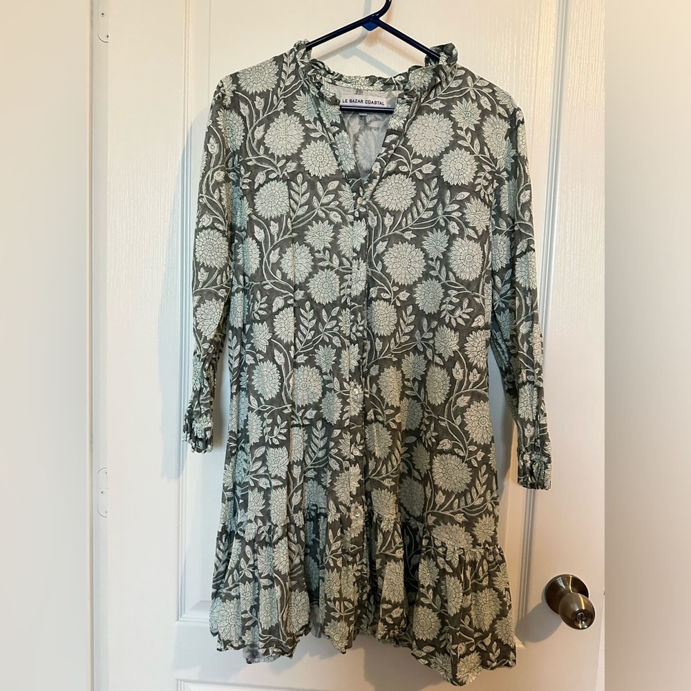 Le Bazar Coastal Caroline block printed dress